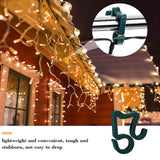 Maxbell Christmas Light Gutter Clips 20/50Pcs Pieces Hooks for Halloween Christmas 50pcs