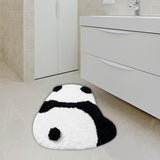 Maxbell Cute Panda Bath Rug Water Absorb Cloakroom Soft Comfortable for Shower Door Back of Panda