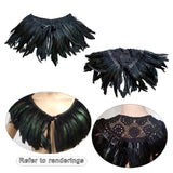Maxbell Faux Feather Cape Gothic Plume Collar Scarves Shoulder for Cosplay A