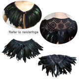 Maxbell Faux Feather Cape Gothic Plume Collar Scarves Shoulder for Cosplay A
