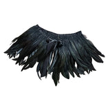 Maxbell Faux Feather Cape Gothic Plume Collar Scarves Shoulder for Cosplay A