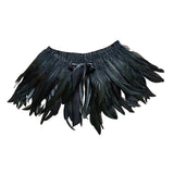 Maxbell Faux Feather Cape Gothic Plume Collar Scarves Shoulder for Cosplay A