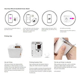 Maxbell Portable Smallest Mobile Color Printer WiFi USB Gift Printer, Removable Ink