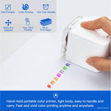 Maxbell Portable Smallest Mobile Color Printer WiFi USB Gift Printer, Removable Ink