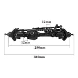 Maxbell Front and Rear Axle for Axial SCX6 1/6 RC Car Upgrade Parts Accessories Black Front Axle