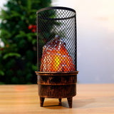 Maxbell LED Fireplace Lantern Flameless Flame Effect Lamp for Home Garden Outdoor