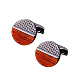 Maxbell 2Pcs Stylish Men's Cuff Links Wedding Unisex Party Cloth Gift Light Brown