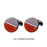 Maxbell 2Pcs Stylish Men's Cuff Links Wedding Unisex Party Cloth Gift Light Brown