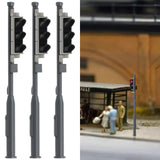 Maxbell 3Pcs Model Train Traffic Light LED Signal for Park Train Railway Street 1 to 43 O Scale