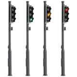 Maxbell 3Pcs Model Train Traffic Light LED Signal for Park Train Railway Street 1 to 43 O Scale