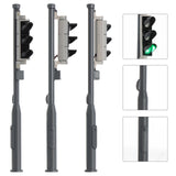 Maxbell 3Pcs Model Train Traffic Light LED Signal for Park Train Railway Street 1 to 43 O Scale