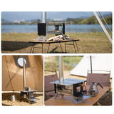 Maxbell Portable Tent Camping Stove W/Pipe for Hiking Indoor Outdoor elementary