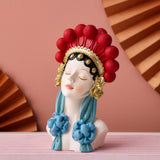 Maxbell Peking Opera Doll Statue Sculpture Figurine for Living Room Desktop Home