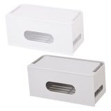 Maxbell Cable Storage Box Pull-Out Wire Management Strip Wire for Desktop Home White