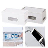 Maxbell Cable Storage Box Pull-Out Wire Management Strip Wire for Desktop Home White