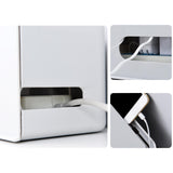 Maxbell Cable Storage Box Pull-Out Wire Management Strip Wire for Desktop Home White