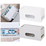 Maxbell Cable Storage Box Pull-Out Wire Management Strip Wire for Desktop Home White