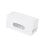 Maxbell Cable Storage Box Pull-Out Wire Management Strip Wire for Desktop Home White