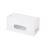 Maxbell Cable Storage Box Pull-Out Wire Management Strip Wire for Desktop Home White