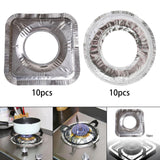 Maxbell 10pcs Aluminum Foil Gas Burner Bib Liners Stove Cover Stove Guard Easy Clean Square