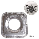 Maxbell 10pcs Aluminum Foil Gas Burner Bib Liners Stove Cover Stove Guard Easy Clean Square