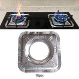 Maxbell 10pcs Aluminum Foil Gas Burner Bib Liners Stove Cover Stove Guard Easy Clean Square