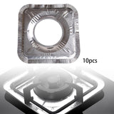 Maxbell 10pcs Aluminum Foil Gas Burner Bib Liners Stove Cover Stove Guard Easy Clean Square