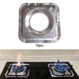 Maxbell 10pcs Aluminum Foil Gas Burner Bib Liners Stove Cover Stove Guard Easy Clean Square