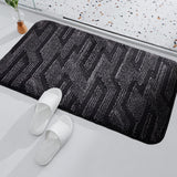 Maxbell Luxury Bathroom Rug Water Absorbent Comfortable for Bath Mat 40x60 Washable Black A