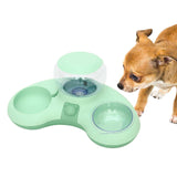 Maxbell 2 in 1 Automatic Pets Water Food Bowls Dogs Water Dispenser for Puppy Kitten Green