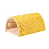 Maxbell Cave Bed Cozy Enclosed Soft Kennel Pet Cat Bed Tunnel for Cats Puppy Kitten Yellow