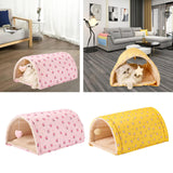 Maxbell Cave Bed Cozy Enclosed Soft Kennel Pet Cat Bed Tunnel for Cats Puppy Kitten Pink