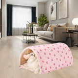 Maxbell Cave Bed Cozy Enclosed Soft Kennel Pet Cat Bed Tunnel for Cats Puppy Kitten Pink