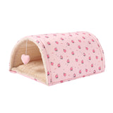 Maxbell Cave Bed Cozy Enclosed Soft Kennel Pet Cat Bed Tunnel for Cats Puppy Kitten Pink