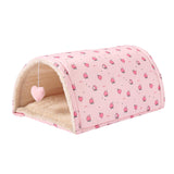 Maxbell Cave Bed Cozy Enclosed Soft Kennel Pet Cat Bed Tunnel for Cats Puppy Kitten Pink