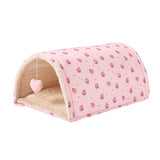 Maxbell Cave Bed Cozy Enclosed Soft Kennel Pet Cat Bed Tunnel for Cats Puppy Kitten Pink