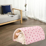 Maxbell Cave Bed Cozy Enclosed Soft Kennel Pet Cat Bed Tunnel for Cats Puppy Kitten Pink