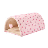 Maxbell Cave Bed Cozy Enclosed Soft Kennel Pet Cat Bed Tunnel for Cats Puppy Kitten Pink