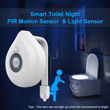 Maxbell LED Motion Sensor Toilet Light Bathroom Decor Waterproof for Home Bathroom