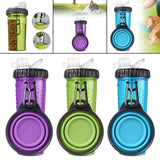 Maxbell 2in1 Dog Water Bottle Leak Proof Portable Water & Food Dispenser for Outdoor Purple