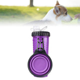 Maxbell 2in1 Dog Water Bottle Leak Proof Portable Water & Food Dispenser for Outdoor Purple