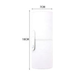 Maxbell Makeup Brush Holder Large Capacity with Lid PU Leather for Pen Women Girls White
