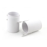 Maxbell Makeup Brush Holder Large Capacity with Lid PU Leather for Pen Women Girls White