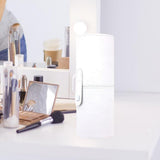Maxbell Makeup Brush Holder Large Capacity with Lid PU Leather for Pen Women Girls White