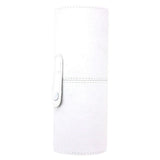 Maxbell Makeup Brush Holder Large Capacity with Lid PU Leather for Pen Women Girls White