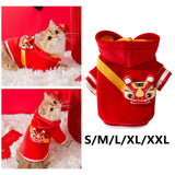 Maxbell Pet Cat Costume Funny Fashion Pet Dog Clothes for New Year Halloween Cosplay S