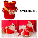 Maxbell Pet Cat Costume Funny Fashion Pet Dog Clothes for New Year Halloween Cosplay S