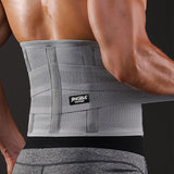 Maxbell Waist Back Support Belts Adjustable Breathable for Running Sports S Gray