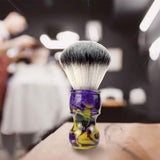 Maxbell Barber Men's Shaving Brush Soft Hair with Handle for Facial Beard Cleaning Purple