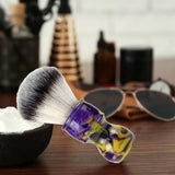 Maxbell Barber Men's Shaving Brush Soft Hair with Handle for Facial Beard Cleaning Purple